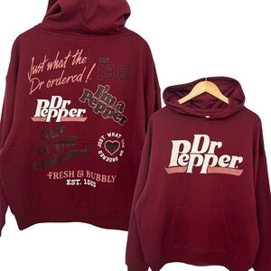 Dr. Pepper Double-Sided Graphic Hoodie Sweatshirt Women’s Medium